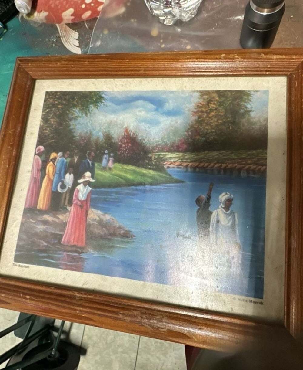 The Baptism by Hulis Mavruk Framed Art Print